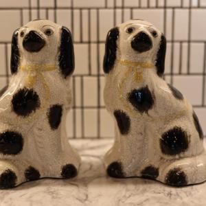 Photo of Fritz & Floyd Pair of Porcelain Staffordshire Dogs Bookends/Decor