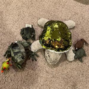 Photo of Turtles and frogs stuffed animals