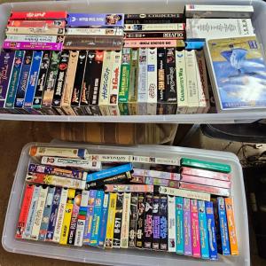 Photo of LOT 13B: Bins of VHS Tapes Including Star Wars, Indiana Jones