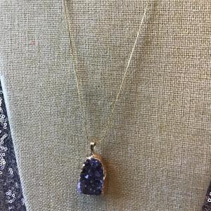 Photo of Purple Quart Style Pendant with Chain
