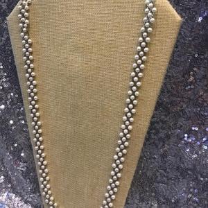 Photo of Gold Chain Threaded Pearl Style Necklace