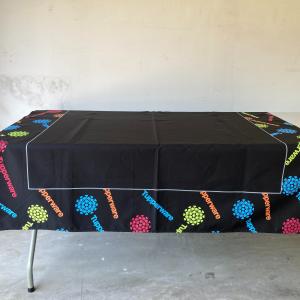 Photo of Tupperware Tablecloth with Logo 54" x 68 1/2"