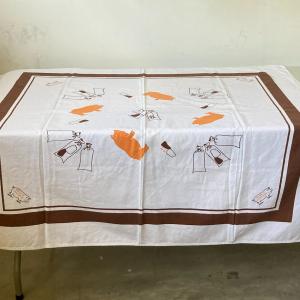 Photo of Rice's  Sausage Tablecloth 47 1/2" x 51 1/2" Artex, Highland, Illinois 