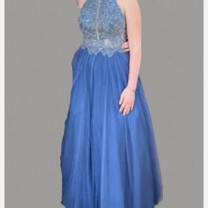 Photo of Prom/formal dress size 6 - perfect condition- Blue with beading