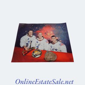 Photo of Photo of Fred Haise, Mattingly, and Conners