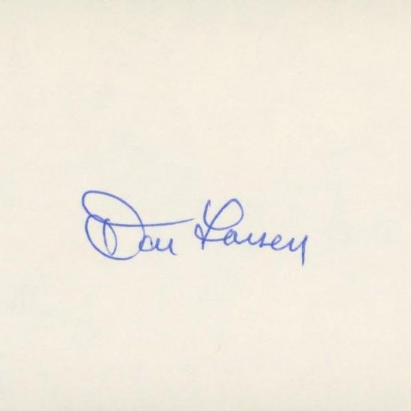 Photo of Don Larsen original signature