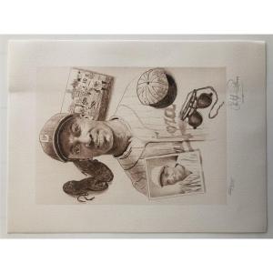 Photo of James Bell Artwork. Individually 
Numbered Print Signed by Artist