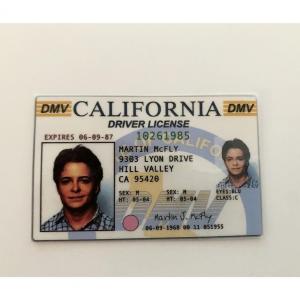 Photo of Back to the Future Marty Mcfly CA Driver License