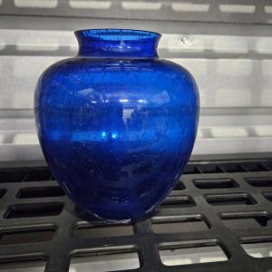 Photo of Blue Glass Flower Vase