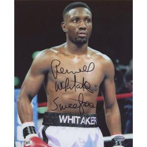 Photo of Pernell Whitaker signed 4 weight world champion photo