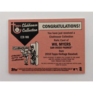 Photo of Wil Myers Baseball Trading Card with Game Worn Jersey Swatch - Topps Heritage Cl
