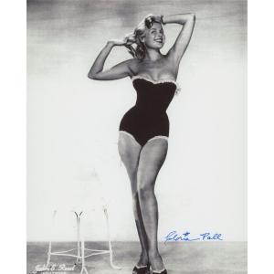 Photo of 1950's Showgirl Gloria Pall signed Abbott and Costello photo