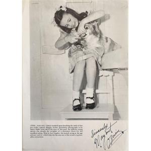 Photo of Margaret O'Brien signed magazine page
