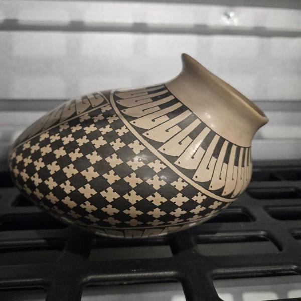 Photo of Pottery with Black and White design
