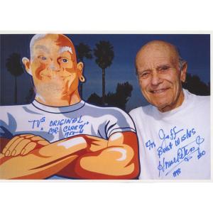 Photo of House Peters Jr. signed Mr Clean photo
