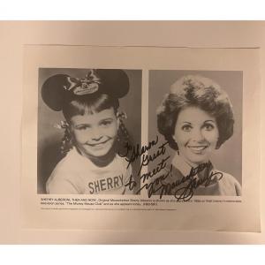 Photo of Mousketeer Sherry Alberoni signed photo