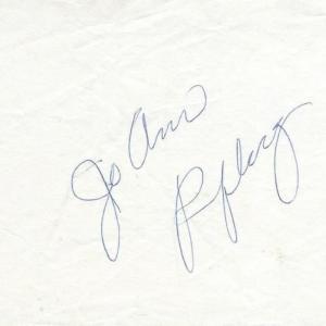 Photo of MASH Jo Ann Pflug original signature