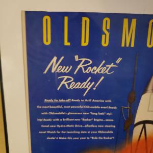 Photo of Vintage New Rocket Ready Oldsmobile Car Ad Red Smoke 01/12/1952