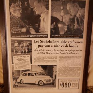 Photo of Vintage Studebaker Car Ad 03/19/1940