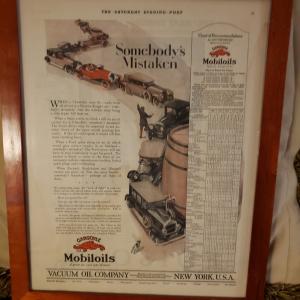 Photo of Vintage Mobil Oil Ad from 04/30/1921 over 100 years old