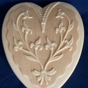 Photo of Vtg celluloid heart shaped jewelry presentation valentine box