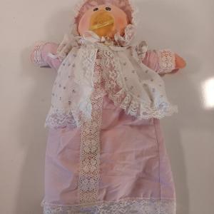 Photo of 1985 Cabbage Patch Preemie girl pink dress March Of Dimes brown eyes, 2 dimple
