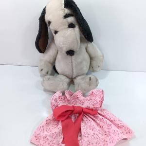 Photo of Peanuts United Syndicate 1968 Plush Snoopy with Snoopy dress 19"