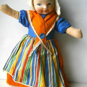 Photo of Vintage Dutch Girl Cloth Doll