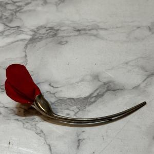 Photo of Tiffany & Co Peretti Amapola Silver Silk Poppy Flower Brooch