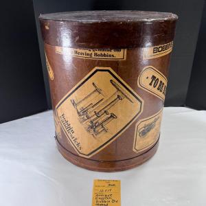 Photo of Large English Reproduction Cylindrical Thread Bobbin Box