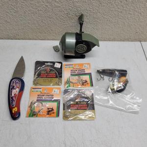 Photo of Fishing lot, reel, lures, knife- Free Shipping!