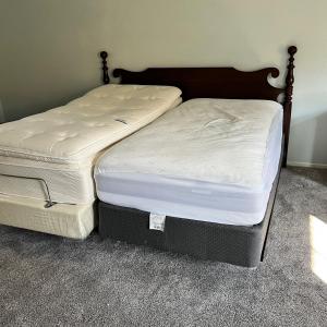 Photo of TEMPUR-PEDIC Bed w/ Frame, 2 Full Size Mattresses