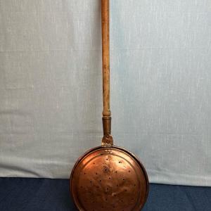 Photo of Lot 137, antique bed warmer