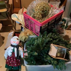 Photo of LOT 260R: Basements Finds: Greens, Swags, Gold Wreath and More