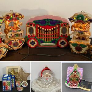 Photo of LOT 230J: Holiday Collection - Mr Christmas Carousel, Ornaments and More