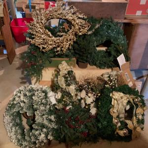 Photo of LOT 261R: Basement Finds: Wreaths, Garland & More