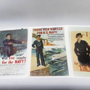 Photo of Lot of Reproduction Vintage U.S. Navy Military Posters Young Men Wanted for the 