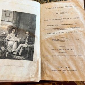 Photo of c.1831 Charles Spalding Prize Essays Domestic Happiness Portrayed Leather
