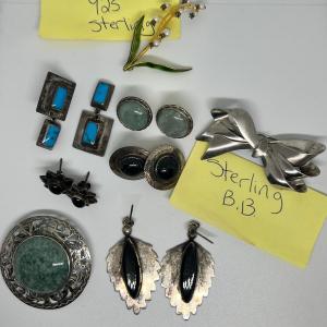 Photo of Vintage Sterling Silver Jewelry Lot