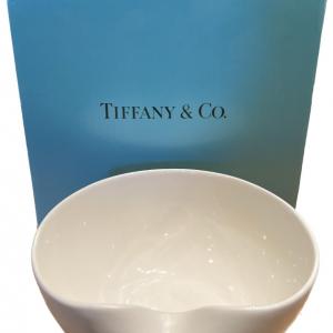 Photo of Vintage Tiffany Thumbprint Bowl Elsa Peretti White Made in USA Original Blue Box