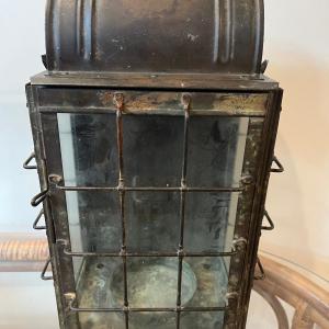 Photo of Vintage Antique Brass Lantern Junk Light Maritime Light