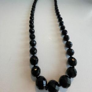 Photo of 12” black stone necklace
