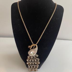 Photo of Peacock rhinestones necklace 19”