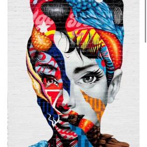 Photo of Tristan Eaton Signed Autographed Poster Print Audrey of Mulberry 24x36 Hepburn