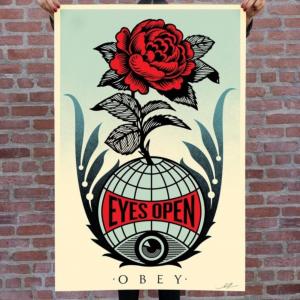 Photo of SHEPARD FAIREY - EYES OPEN SIGNED OFFSET LITHOGRAPH
