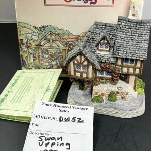 Photo of David Winter Swan Upping Cottage with Box and COA