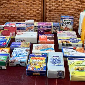 Photo of Vintage America's Choice Play Food Grocery Bar Code Scanner Toy 23 Pieces Lot