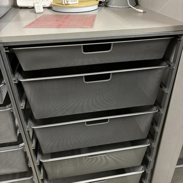 Photo of Metal organizer with 5 drawers
