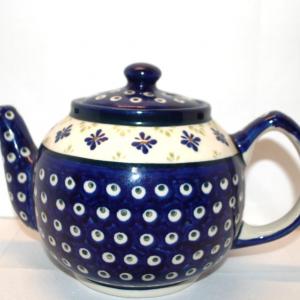 Photo of Famous "Boleslawiec" 4Z Teapot Pottery 5 1/2" H SEE DETAILS