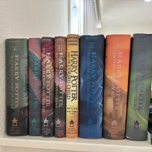 Photo of Harry Potter books collection